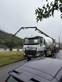C&L Ready Mix Concrete Truck concrete pumping in South Wales